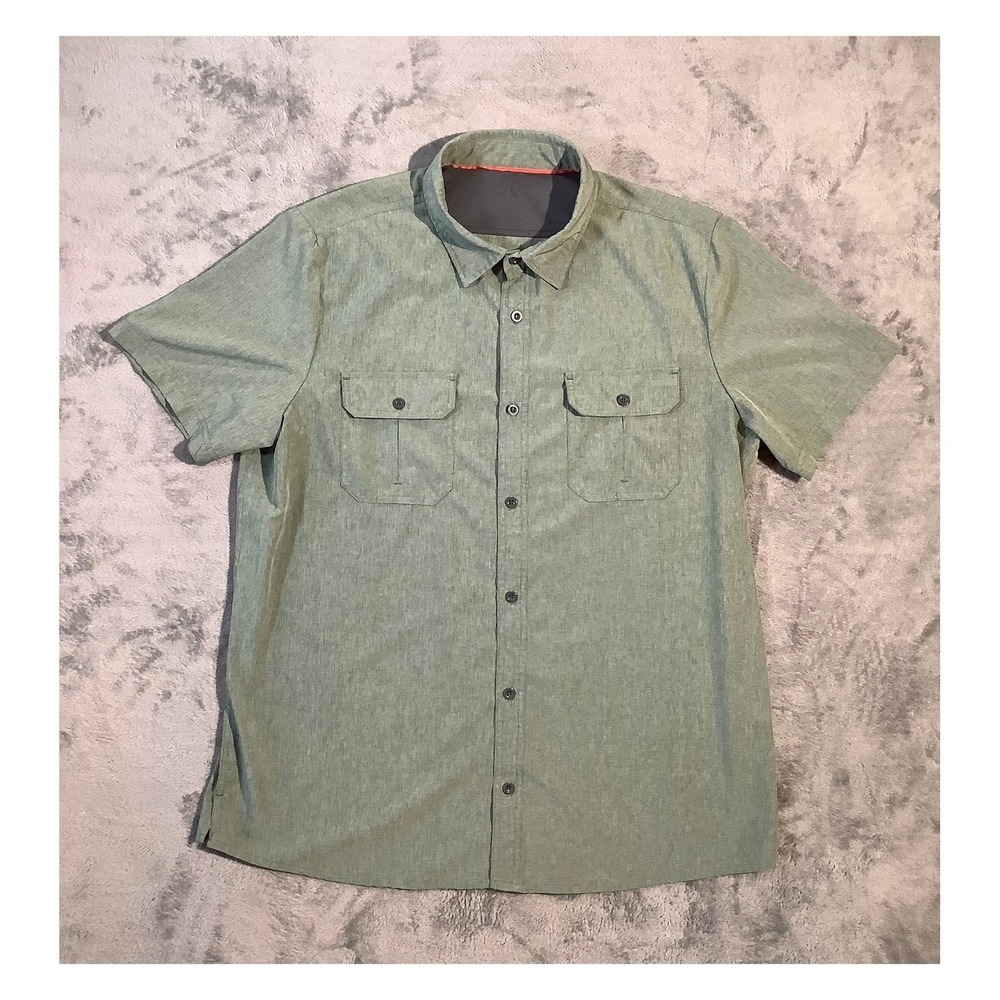 ExOfficio‎ Men's Green Ripstop Hiking Shirt Size XL